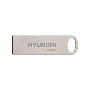 فلش مموری هیوندای مدل H2 ظرفیت 128 گیگابایت با رابط USB 3.2، سرعت خواندن 100 مگابایت بر ثانیه، ضد آب، ضد ضربه، ضد اثر انگشت و مقاوم در برابر گرد و غبار و لرزش