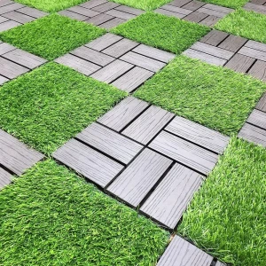 کفپوش مدل تایل چمن مصنوعی زمرد سایز 30x30 سانتی متر