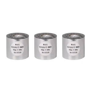 ریبون پرینتر لیبل زن مدل Wax 60mm x 300m بسته 3 عددی
