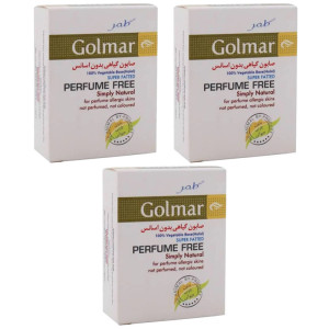 صابون ضد باکتری گلمر مدل NATURAL وزن 100 گرم مجموعه سه عددی