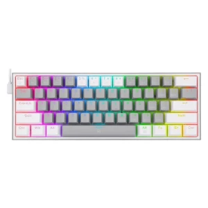 کیبورد گیمینگ ردراگون مدل K617 FIZZ، سوییچ مکانیکال قرمز، Tenkeyless، نورپردازی RGB