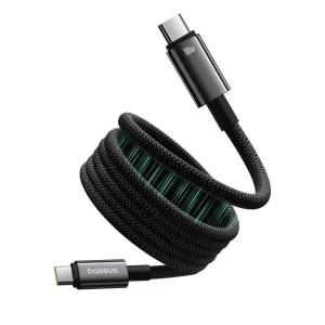 کابل USB-C بیسوس مدل Tungsten Gold Magnetic 100W طول 1 متر