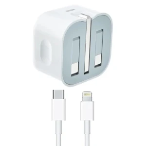 شارژر دیواری 35 وات سولوفر مدل IPhone 13 UK به همراه کابل تبدیل لایتنینگ به USB-C
