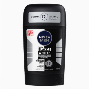 استیک ضد تعریق مردانه نیوا مدل Black & White Invisible Original با رایحه خنک حجم 50 میلی لیتر