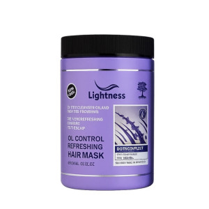 ماسک تقویت کننده مو لایتنس مدل Biotin مناسب برای موی چرب حجم 1000 میلی لیتر