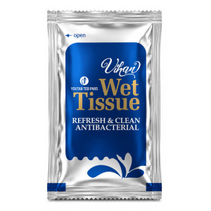 دستمال مرطوب ویهان مدل AntiBacterial-4-100 بسته 100 عددی مجموعه 4 عددی