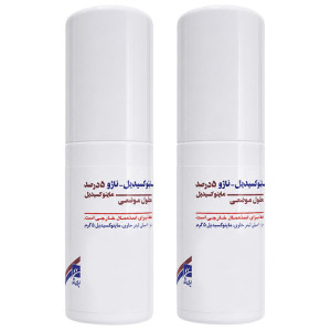 لوسیون تقویت کننده مو ناژو مدل ماینوکسیدیل 5 درصد مناسب برای انواع مو حجم 60 میلی لیتر بسته 2 عددی