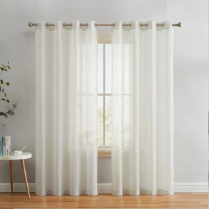 پرده مدل پانچ حریر ساده مات سایز 150x280 سانتی متر