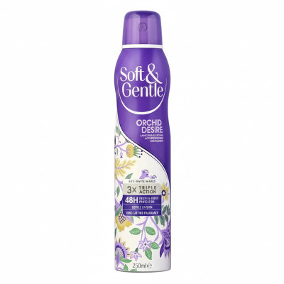 اسپری دئودورانت زنانه سافت اند جنتل مدل ORCHID DESIRE حجم 250 میلی‌لیتر