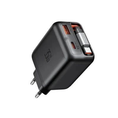 شارژر دیواری 35 وات 3 پورت مک دودو مدل FreeGo CH-1280  با کابل جمع شونده تایپ سی