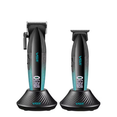 ماشین اصلاح موی سر و صورت شارژی وی جی ار مدل V-889 s2 مجموعه 2 عددی