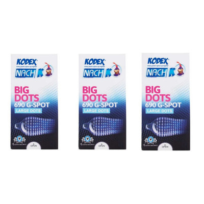 کاندوم خاردار ناچ کدکس مدل بیگ دات سه بسته 10 عددی