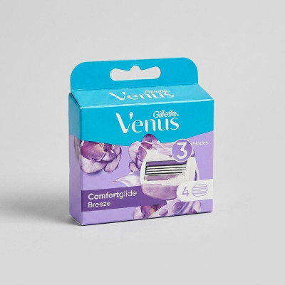 تیغ یدک ژیلت مدل venus Breeze comfortglide بسته 4 عددی
