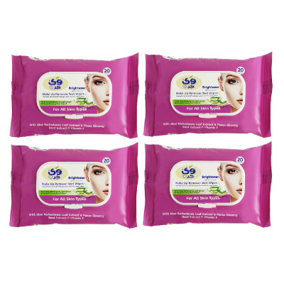 دستمال مرطوب وی کر مدل Ginseng- Aloe Vera چهار بسته 20 عددی