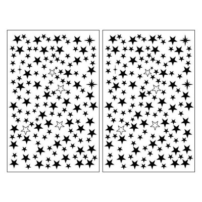 برچسب لنز ناخن طرح ستاره کد STAR N24 مجموعه 2 عددی