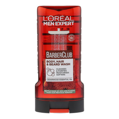 شامپو سر و بدن  لورآل مدل Barber Club مناسب برای انواع پوست حجم 300 میلی لیتر