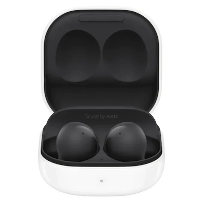 هدفون بلوتوثی سامسونگ مدل Galaxy Buds 2 با نویز کنسلینگ فعال (ANC)، درگاه شارژ USB Type-C، دارای میکروفون داخلی و دو میکروفون خارجی، مقاوم در برابر رطوبت و عرق