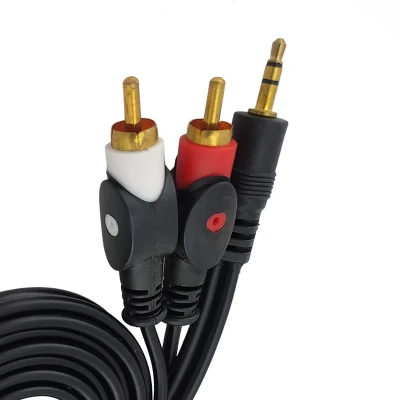 کابل تبدیل 2 به 1 RCA به جک 3.5 میلیمتری رویال مدل r1.5 طول 1.5 متر