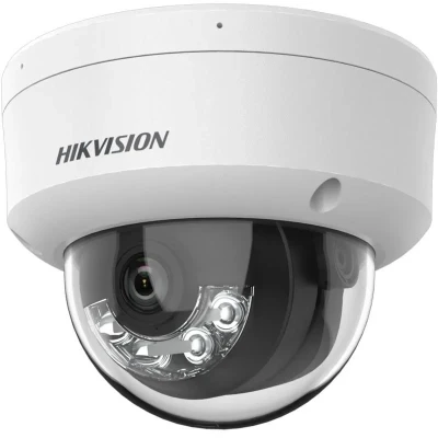 دوربین مداربسته دام تحت شبکه هایک ویژن مدل DS-2CD1123G2-LIU با رزولوشن 2 مگاپیکسل، لنز ثابت 2.8 یا 4 میلی‌متر، دید در شب تا 30 متر با نور سفید، میکروفن داخلی، قابلیت بزرگنمایی دیجیتال و ماسک محدوده حریم شخصی