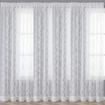 پرده مدل دوخت ساده تور راشل شاین سایز 275x580 سانتی‌متر