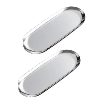 رولت‌خوری استیل ویکتوریا کد 30 مجموعه 2 عددی با طراحی بیضی، ضد زنگ، سبک و مناسب شست‌وشو در ماشین ظرفشویی و دست