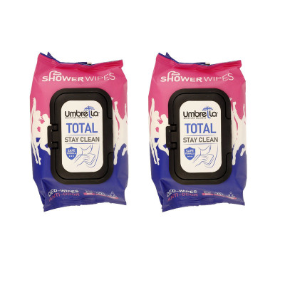 دستمال مرطوب آمبرلا مدل Total بسته 50 عددی مجموعه دو عددی