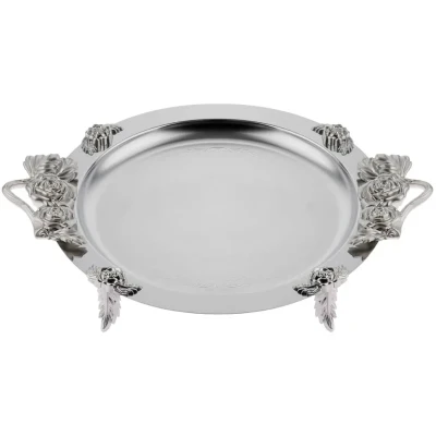 سینی مدل پایه دار استیل کد 9236