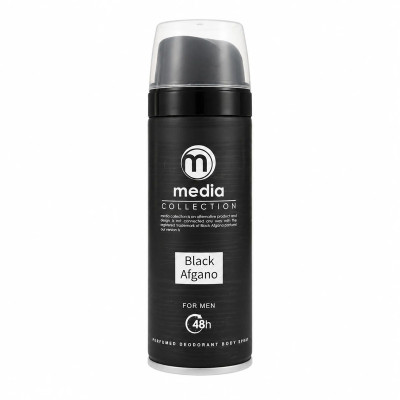 اسپری مردانه مدیا مدل Black Afgano با رایحه گرم حجم 200 میلی‌لیتر