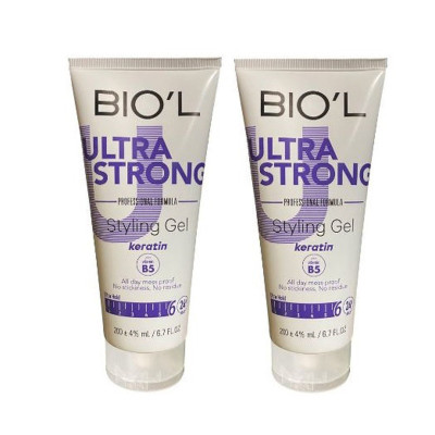 ژل حالت دهنده مو بیول مدل ULTRA STRONG حجم 200 میلی لیتر بسته دو عددی