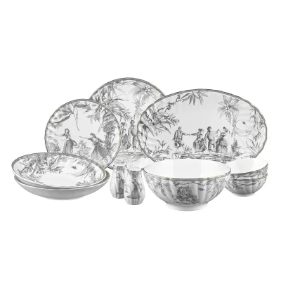 سرویس غذا خوری 28 پارچه 6 نفره گلد کیش مدل آدلیا GK646386