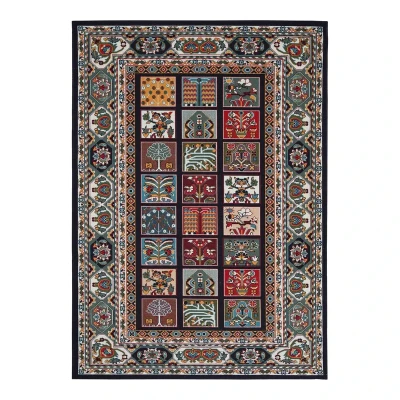 گلیم ماشینی طرح خشتی سلطنتی کد 404