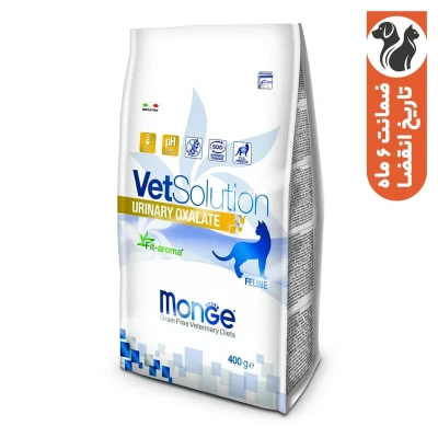 غذای خشک گربه بالغ مونژه مدل Monge Urinary Oxalate مناسب درمان سنگ کلیه وزن 400 گرم