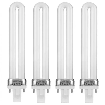 لامپ یووی مدل UV-9W 365nm بسته 4 عددی مناسب برای دستگاه های لاک خشک کن
