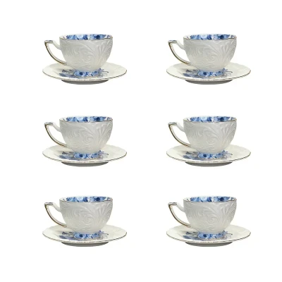 سرویس چای خوری 12 پارچه 6 نفره شاهین مدل dantella c