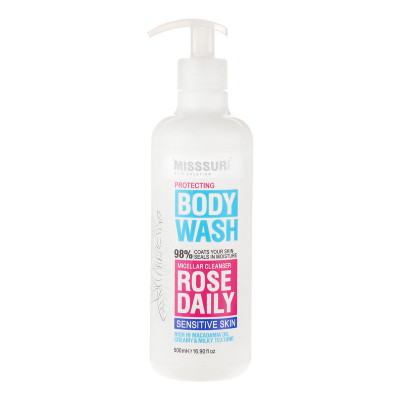 شامپو بدن میسوری مدل Rose Daily با رایحه خنک مناسب برای پوست حساس حجم 500 میلی لیتر
