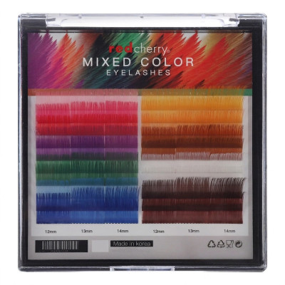 مژه مصنوعی رد چری مدل Rainbow D 0.07