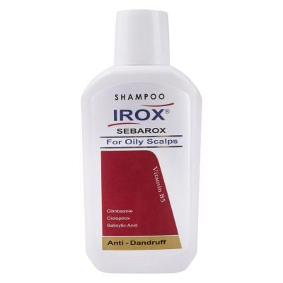 شامپو ضدشوره ایروکس مخصوص پوست سر چرب و موهای دارای شوره، حجم 200 میلی‌لیتر، حاوی ویتامین‌های B5 و E، نرم‌کننده و مرطوب‌کننده با عصاره گزنه و بید کانادایی