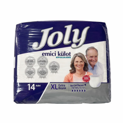 پوشینه شورتی بزرگسال جولی مدل Emici Kulot سایز XL بسته 14 عددی