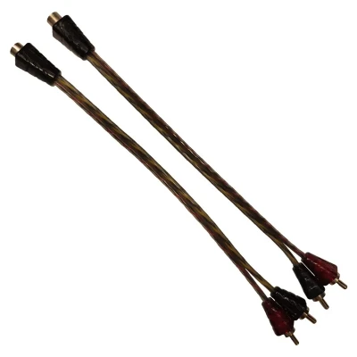 کابل تبدیل 1 به 2 RCA ولگا کد 590 طول 0.35 متر بسته دو عددی