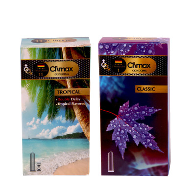 کاندوم کلایمکس مدل classic بسته 12 عددی به همراه کاندوم مدل tropical بسته 12 عددی