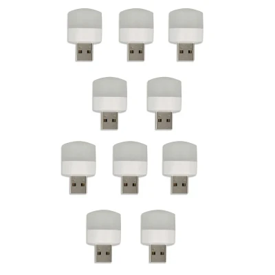 چراغ قوه مدل USB با نور مهتابی بسته 10 عددی