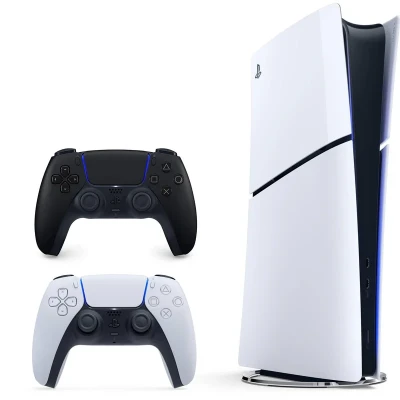 کنسول بازی سونی مدل PlayStation 5 Slim Digital Edition ظرفیت 825 گیگابایت ریجن CFI-2116 اروپا به همراه دسته اضافی