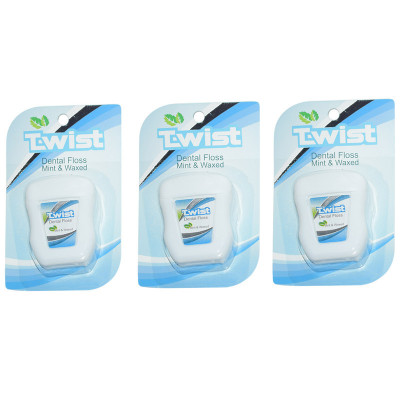 نخ دندان تویست مدل Mint And Waxed بسته 3 عددی