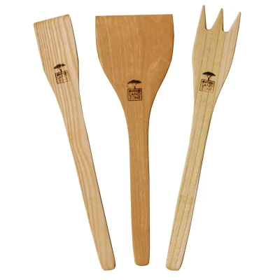 سرویس کفگیر و ملاقه 3 پارچه مدل wood