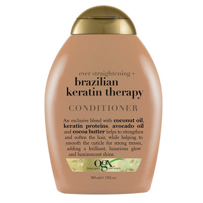 نرم کننده مو او جی ایکس مدل Brazilian Keratin Smooth حجم 385 میلی لیتر