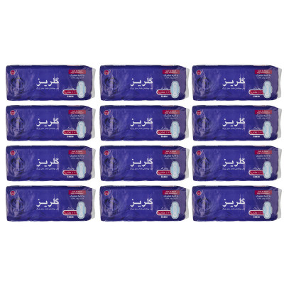 نوار بهداشتی گلریز مدل بالدار مجموعه 12 عددی
