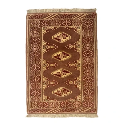 فرش دستبافت نیم متری مدل ترکمن کد  Nkpstp16
