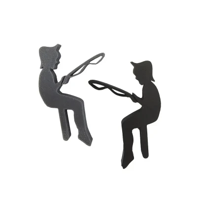 پایه نگه دارنده چای کیسه ای و دمنوش مدل پسر ماهیگیر مجموعه دو عددی