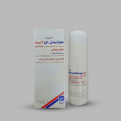 محلول محرک رشد مو ایران ناژو مدل ماینوکسیدیل 2 درصد حجم 60 میلی لیتر