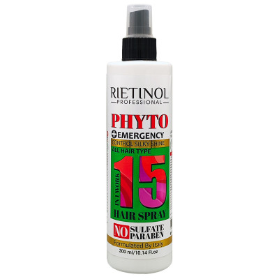 اسپری ماسک مو تقویت کننده ریتینول مدل Hair Phyto 15x1 مناسب برای انواع مو حجم 300 میلی لیتر